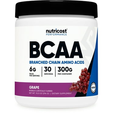 Nutricost BCAA Powder - 2:1:1 - (Grape) 30 Servings - Branch-Chain Amino Acids