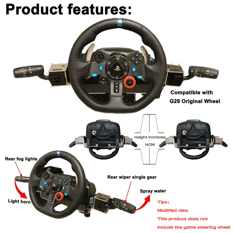 Upgrade Type DIY Racing Simulator Steering Wheel Turn Signal Wiper Lever  Switch For Logitech G27 G29 G920 G923 Logitech With Cover 