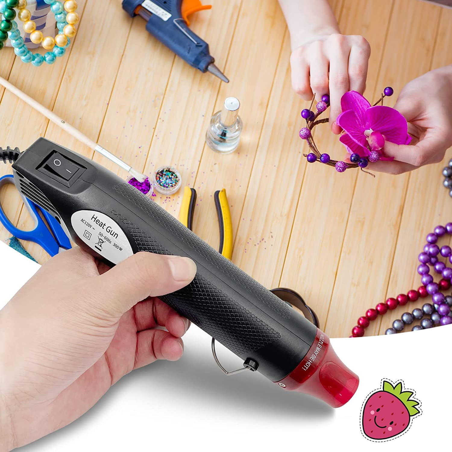 LYFJXX 300 Watts 120 V Corded Electric Heat Gun, Black