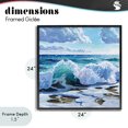 thumbnail image 4 of Stupell Industries Tropical Curling Aqua Wave on Shore Black Framed Giclee Art, 24 x 24, by Kate Jarvik Birch, 4 of 8