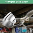 thumbnail image 6 of Uxcell OD 2.5 Inch 45 Degree Mandrel Bend Elbow, Thicken 1.5 mm 304 Stainless Steel Exhaust Elbow Pipe for Car Modified Exhaust System, Stair Handrail Bend, Height 66 mm, 6 of 7
