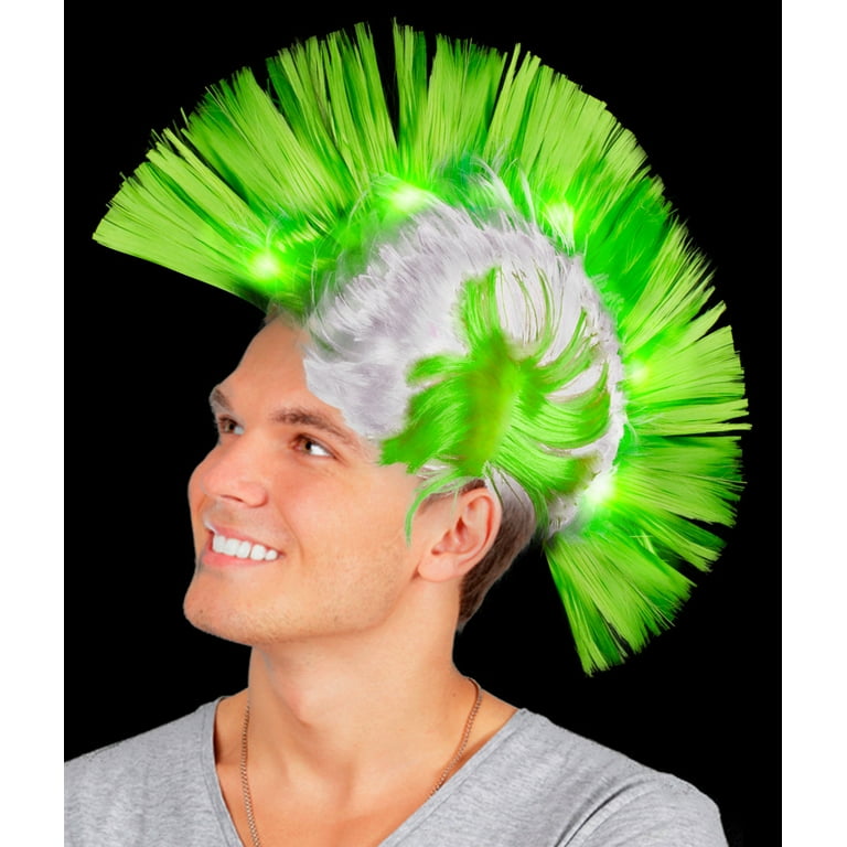 Green mohawk clearance wig