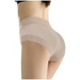 thumbnail image 2 of Jwputqe&nbsp;Briefs for women,Womens Boxer Briefs,Womens Briefs Underwear,Breathable,Fitted,Solid,Elastic Waist,Nylon,Spandex,Beige,M, 2 of 3