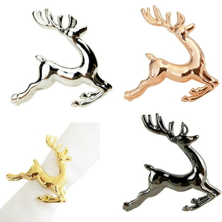 

Beechoice Deer Napkin Ring Holiday Chirstmas Thanksgiving Napkin Rings for Wedding Dinner Party Gifts Favor Table Holders