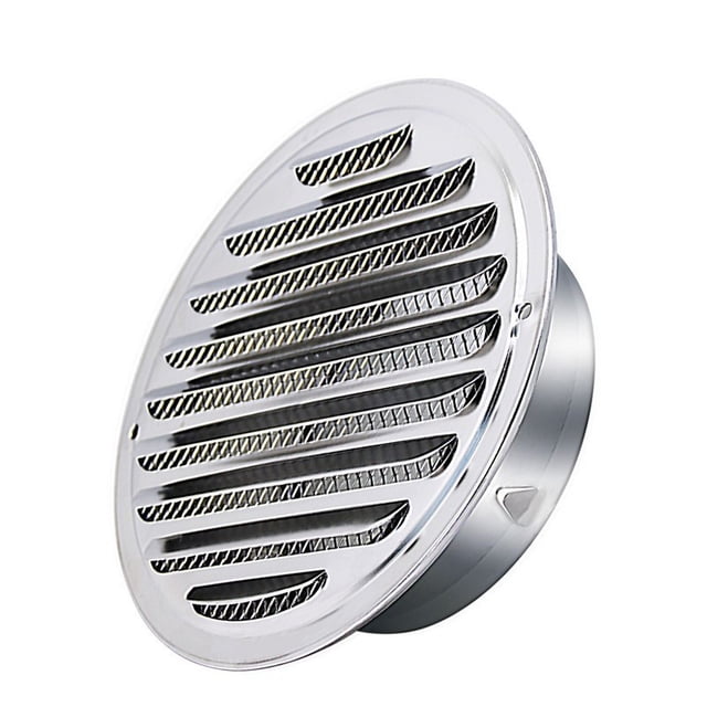 Campana extractora de acero inoxidable, pared exterior, ventilación de cabeza plana, campana extractora, tubo de escape, salida de aire, cubierta de ventilación de acero inoxidable 304 (127mm) brillar Electrónica