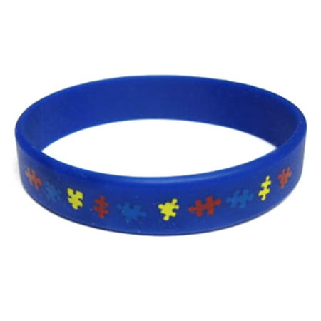 Pinmart S Autism Awareness Printed Rubber Silicone Pinmart S Autism Awareness Printed Rubber Silicone Bracelet