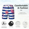 thumbnail image 5 of Gaeub Pink Flamingo Mens Swim Trunks Stretch Beach Shorts Quick Dry for Men Swim Shorts Swimwear with Pockets- 3X-Large, 5 of 9