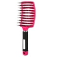 thumbnail image 2 of Dujiujun Head Comb Sturdy Strong Smooth Hollow-carved Design Reduce Static Electricity Hairdressing Tool Meniscus Hair Massage Bristle Comb, 2 of 8