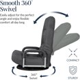 thumbnail image 6 of PRZL Swivel Gaming Chair 360 Degree Multipurpose Floor Chair Rocker for TV, Reading, Playing Video Games w/Lumbar Support, Armrest Handles, Adjustable Foldable Backrest - Dark Gray, 6 of 16