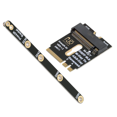 thumbnail image 2 of Compact M.2 Key E/A/E to NVME SSD Adapter PCIE GEN3 X4 For 2230 2242 2260 2260 2280 SSD Riser Card black, 2 of 6