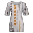thumbnail image 3 of Birdeem Mode Femme Col Rond Imprimé Manches Courtes T-Shirt Blouse Hauts Chandail, 3 of 5