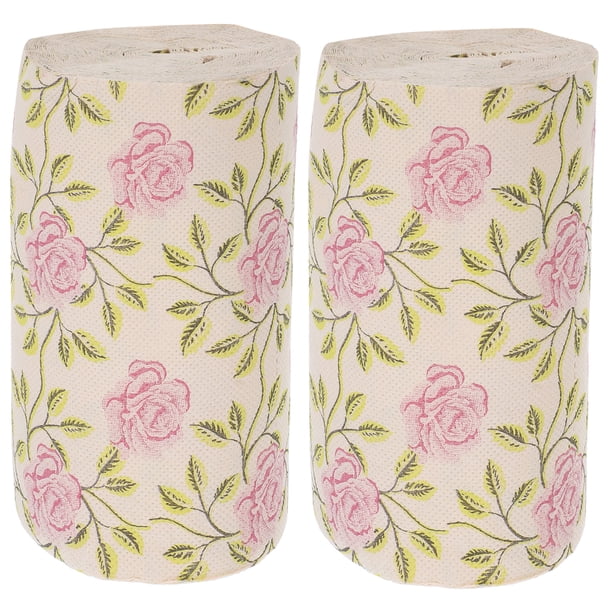 2 piezas de papel higiénico floral con estampado de flores novedoso, papel de seda creativo para decoraciones de baby shower y recepción de boda.