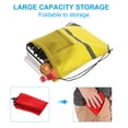 thumbnail image 3 of REGALWOVEN Polyester Drawstring Bag Reflective Cinch Sack for Gym Sports Yellow, 3 of 7