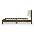 thumbnail image 4 of Furniture of America Elra Queen Solid Wood and Boucle Fabric Platform Bed, Walnut, 4 of 22