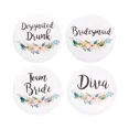 thumbnail image 4 of 16 Pack Bridal Wedding Party Pins Button Bridesmaid Gift 8 Floral Design 2.5", 4 of 6