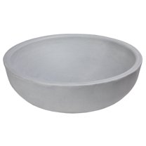 16-in Concrete Round Vessel Sink - Light Gray