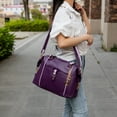 thumbnail image 3 of MKF Collection Opal Vegan Leather Medium Weekender Handbag for Women by Mia K - Charcoal Pink, 3 of 7