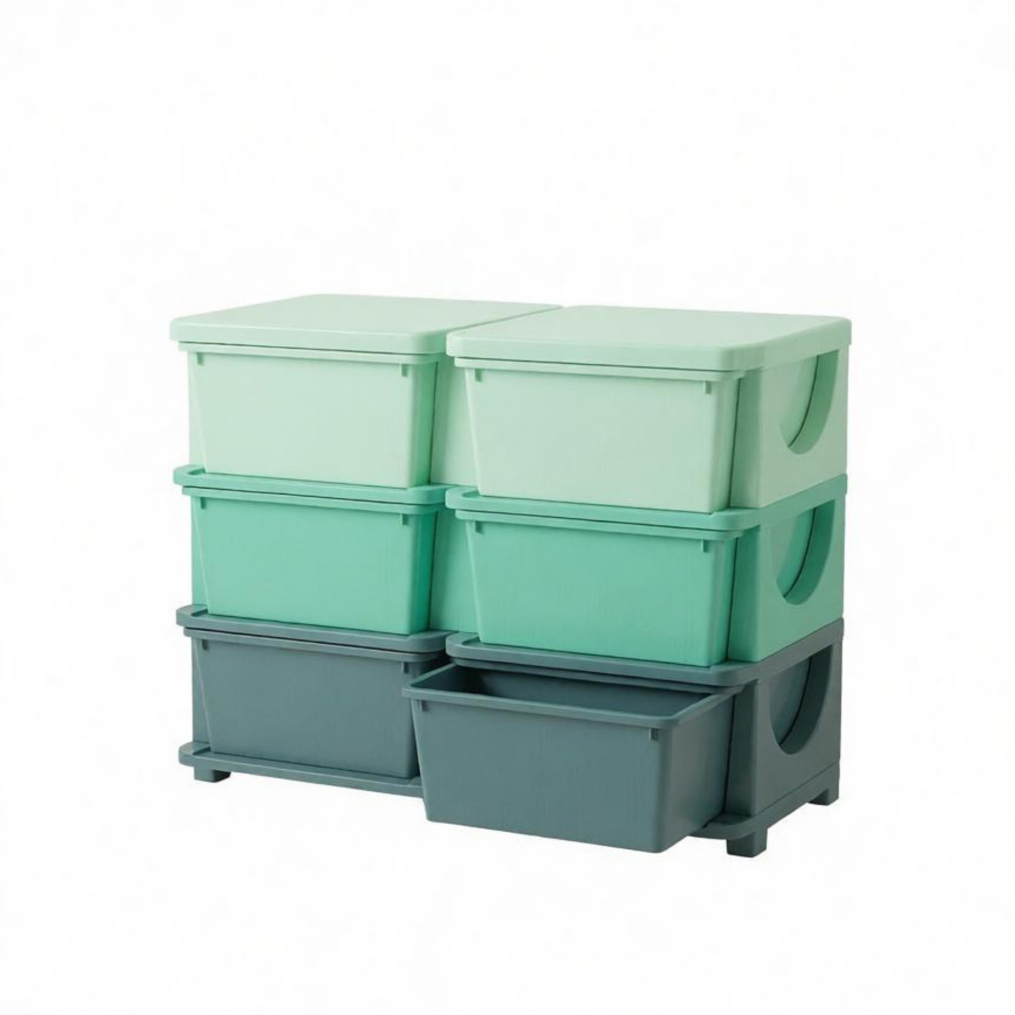 6-Drawer Toy Storage Organizer with 14L Capacity for Kids Playroom