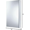 Bathroom Medicine Aluminum, Recessed/Surface Mount, 24" x 40