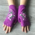 thumbnail image 2 of CYSFASHION Christmas Gifts Gloves for Women Touch Screen Fitness Ski Wool Liner Plush Gloves Winter Purple, 2 of 4