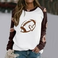 thumbnail image 1 of Amzcrzy Chandail pour Femmes Femmes Mode Action de Grâce Décontracté Imprimé Col Rond Ample Manches Longues T-Shirt Blouse Chemises à Manches Longues pour Femmes Chandail à Enfiler Chandail à Col Rond TG, 1 of 4