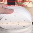 thumbnail image 4 of 100 Pcs Perforated Parchment Round Bamboo Steamer Paper Liners,Diameter 9 Inch Suitable for Air Fryer,Cooking, Steaming Basket, Vegetables, Dim Sum,Rice,Dumplings,Buns,Pastries., 4 of 7