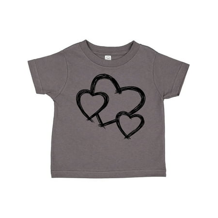 

Inktastic Three Black Hearts Gift Toddler Boy or Toddler Girl T-Shirt