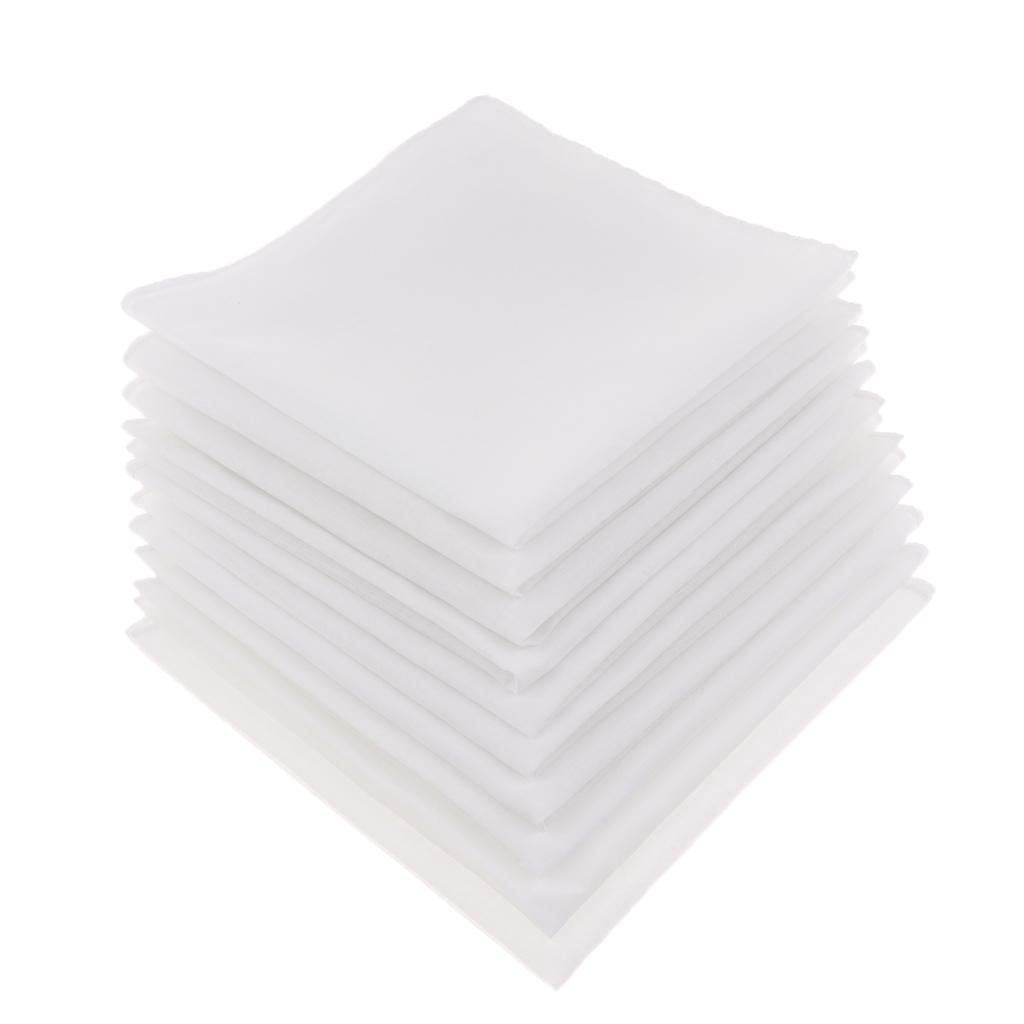12 PACK PLAIN CHECK LARGE POCKET SQUARE WHITE COTTON HANDKERCHIEFS MENS HANKIES 12 PACK PLAIN CHECK LARGE POCKET SQUARE WHITE COTTON HANDKERCHIEFS MENS HANKIES