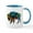 White/Blue Inside, variant on CafePress - BISON VIBRANCE Mugs - 11 oz Ceramic Mug - Novelty Coffee Tea Cup