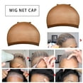 thumbnail image 4 of 4 Pcs/set Perruque Élastique Unisexe Filet de Cheveux Extensible Réutilisable Snood Cosplay Fête Perruque Filet, Café, 4 of 7