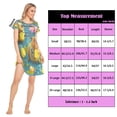 thumbnail image 3 of Women's Sleep Dress Nightgown with Short Sleeves Capybaras Holding Lemons Sleepwear Sizes S-2X, 3 of 6