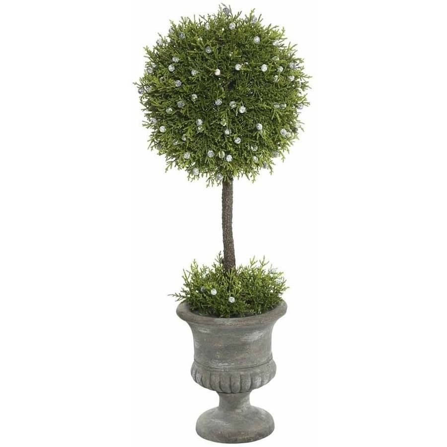 Vickerman 21" Artificial Green Oregon Juniper Topiary in Container - Walmart.com