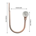 thumbnail image 3 of Door Towel Rack Curtain Alloy U Shaped Crystal Wall Hook Electro Galvanized Curtain Hook, 3 of 4