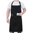 thumbnail image 1 of Kitchen Apron Adjustable Bib Chef Aprons with 2 Pockets Cooking Apron Unisex Women Men Aprons Perfect for Home Kitchen, Baking, Gardening, Restaurant, 1 of 4