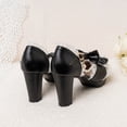thumbnail image 3 of SACFOF Kawii Shoes Bow Pearl Heels Lolita Platform Heels for Women Lace Cute Mary Janes Pumps, 3 of 6