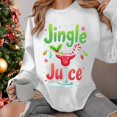 thumbnail image 1 of Chandail à Capuchon Jingle Juice pour Femmes, Décontracté, à Thème de Noël, Col Rond, Manches Longues, Chandail Molletonné, 1 of 4
