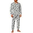 thumbnail image 3 of TaTaai Cozy Couple Matching Pajama Set, Christmas Valentine's Day Matching Loungewear, Long-Sleeve Round Neck Double Pocket Set Gift, 3 of 8