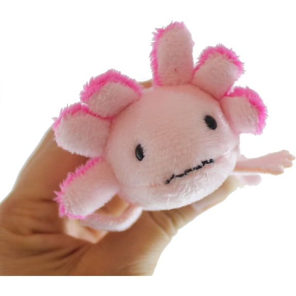1 Tiny Axolotl Realistic Cute Plush Stuffed Animals - Adorable Soft and Cuddly Mini Animal Plushie Plushy