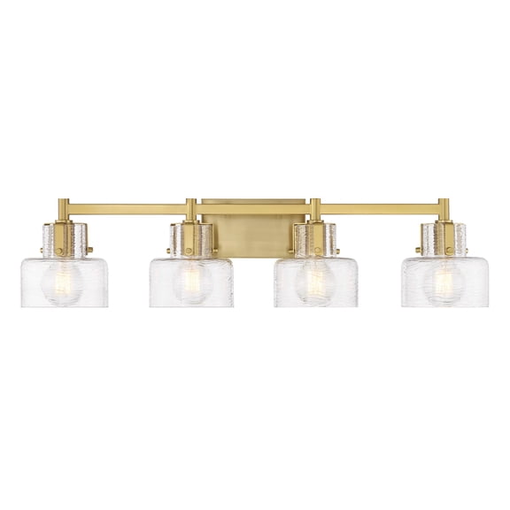 Dover 4-Light Bathroom Vanity Light in Warm Brass