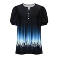 thumbnail image 6 of Dressy Tops for Women Vintage Print Casual Blouses V Neck Short Sleeve Button Shirts Beach Clothes, 6 of 6