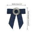 thumbnail image 2 of INSPIRE CHIC Women's Bowknot Bowtie for Unisex Accessories Graduate Bow Brooches Bow Tie Navy Blue, 2 of 4