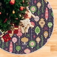 thumbnail image 5 of FMSHPON Retro Christmas Pattern Xmas Christmas Tree Skirt Stand Mat for Holiday Party Decoration Indoor Outdoor 48 inches, 5 of 6