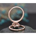 thumbnail image 3 of HeartsAndYou 1.5ct Natural Green Emerald Bridal Set Band Filigree Ring 14k SOLID Rose Gold, 3 of 9