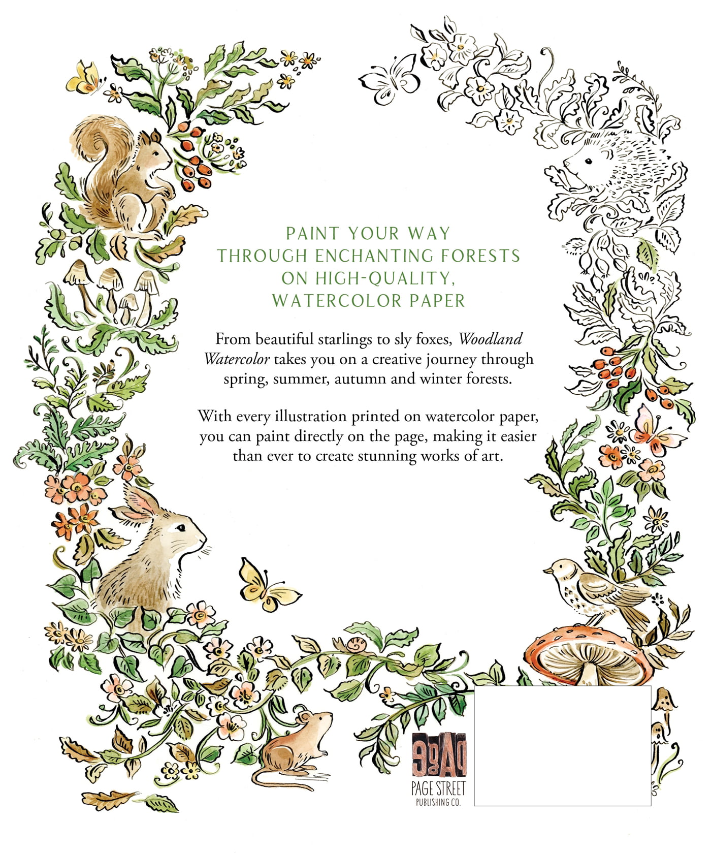 Woodland Watercolor: A Coloring Workbook [Book]