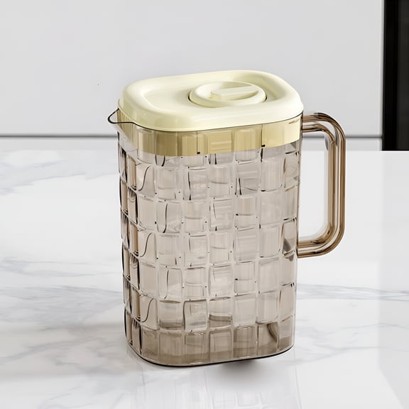 ACDANC Acrylic Pitcher,Unbreakable Plastic Pitcher,Clear Plastic Pitcher with Lid,BPA-Free,Heat-Resistant Small Plastic Water Pitcher for Tea,Lemonade,Juice,Milk,Diamond