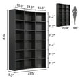 thumbnail image 6 of Semoic 6 Tier Triple Width Bookcase, 71" Tall Bookshelf Corner Bookcase with 18-Cube, Curve Shape Display Storage Shelf for Living Room, Home Office, Black, 6 of 9