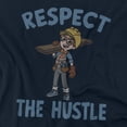 thumbnail image 2 of Blippi Respect the Hustle Unisex Adult Long-Sleeve T Shirt, Navy, Large, 2 of 3