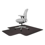 MYXIO Office Desk Chair Mat with - for Low Pile Carpet (with Grippers) Brown, 36 Inches x Inches, Made in The USA