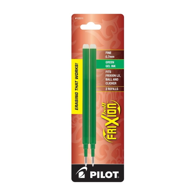 Recambios de tinta de gel PILOT FriXion para bolígrafos borrables de 0,7 mm, paquete de 2