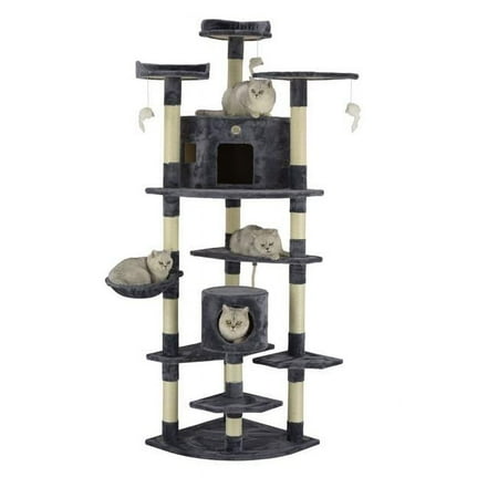 UPC: 0810602022764 | Go Pet Club F2034 80 in. Classic Cat Tree House Furniture with Sisal Scratching Post
